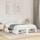  Okvir za krevet bijeli 135x190 cm konstruirano drvo | shoptok.hr