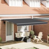 vidaXL Samodejna retrakabilna tenda v oranžni in beli barvi, 350x250 cm Cene