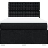  Krevet s oprugama i madracem crni 140x200 cm od tkanine | shoptok.hr