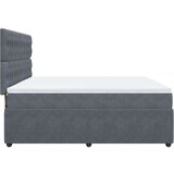 vidaXL Krevet s oprugama i madracem tamnosivi 180x200 cm baršunasti | shoptok.hr