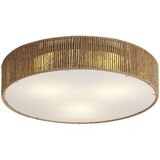 QAZQA Japandi stropna svetilka naravna s senčilom 46cm 3-luči - Luz | Shoptok.si