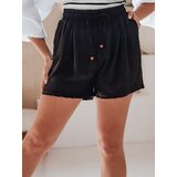 DStreet Spodenki damskie materiałowe SUMMER TRIP czarne | Shoptok.si