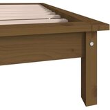  Posteljni okvir medeno rjav 90x190 cm trdna borovina 3FT, (20788362) | Shoptok.si