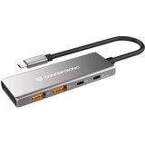  Conceptronic HUBBIES15G interface hub USB 3.2 Gen 2 (3.1 Gen 2) Type-C 10000 Mbit /s Grey Cijene