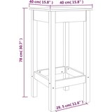  Barske stolice 2 kom bijela 40 x 40 x 78 cm od masivne borovine | Eponuda.ba