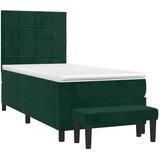 Box spring krevet s madracem tamnozeleni 80 x 200 cm baršunasti | shoptok.hr