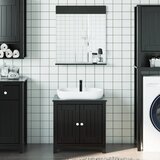 vidaXL Komplet kopalniškega pohištva 2-delni BERG črna trdna borovina | Shoptok.si