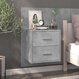  Zidni noćni ormarići 2 kom siva boja betona | shoptok.hr