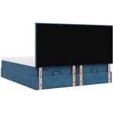 vidaXL Otomanski posteljni okvir z vzmetnicami moder 160x200 cm žamet, (21608313) | Shoptok.si