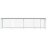 Kavez za kokoši s krovom svjetlosivi 403x98x90 cm čelični | shoptok.hr