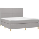  box spring s madracem LED svjetlosivi 180x200 cm tkanina | shoptok.hr