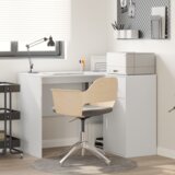 vidaXL Kotna Miza Bela 102x88x75 cm Izdelana iz lesa | Shoptok.si