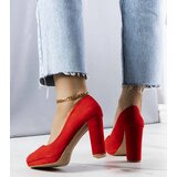 Gemre Red pumps on a block heel Leonard | ePonuda.com