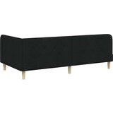  Kutni okvir kreveta s madracem Crna 90 x 190 cm tkanina | shoptok.hr