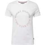 Tommy Hilfiger Majica mornarska / temno rdeča / bela