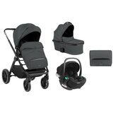 Kikka Boo kolica TIFFANY dark grey premium set 3in1 sa tvrdom korpom i autosedištem I-TRAIL I-SIZE black Cene