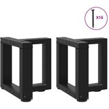  Noge za klub stolić T-oblika 2 kom Crne 30x25x(30-31) cm Čelik | shoptok.hr