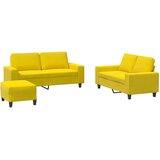  3-dijelni set sofa svjetložuti od tkanine Žuta | shoptok.hr