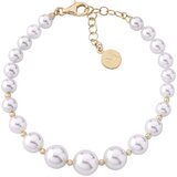 Majorica Ženska essential bela biserna gold srebrna narukvicaa 10 mm ( 14709.01.1 000.010.1 ) | ePonuda.com