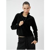 Koton Fleece Sweatshirt with Half-Zip Stand-Up Collar Long Sleeves, Comfortable fit. Cene