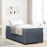 vidaXL Okvir kreveta s madracem Ostalo Tamno siva 100 x 200 cm Baršun | shoptok.hr