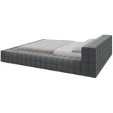 Makamii Tamno sivi tapecirani bračni krevet s podnicom 160x200 cm Akela – | shoptok.hr