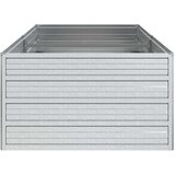 vidaXL Povišena vrtna gredica 160 x 80 x 45 cm pocinčani čelik srebrna | shoptok.hr