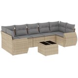 vidaXL 8-dijelni set vrtnih sofa od poliratana s jastucima bež | shoptok.hr