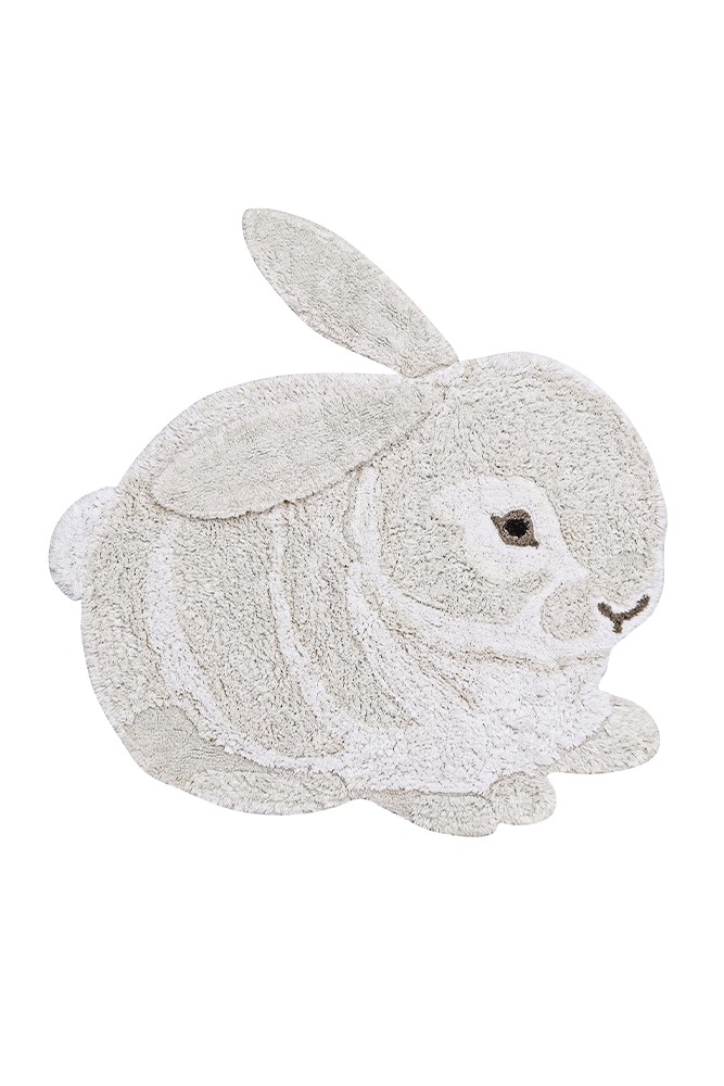 Lorena Canals Svetlo siva pralna ročno tkana bombažna otroška preproga 130x135 cm Bunny – | Shoptok.si