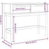  Konzolni stol FLORO voštano smeđi 89 5x36 5x73 cm od borovine | shoptok.hr
