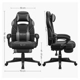 Songmics Gaming stol OBG073B03, črno siv | Shoptok.si