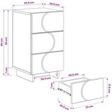  Noćni ormar 2 kom. Bijela 33 5 x 34 5 x 60 cm Konstruirano drvo - Bijela 2 | shoptok.hr