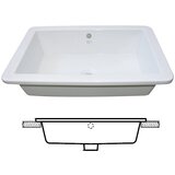 Ideal Standard K078001 Strada 59,5 x 43,5 cm vgradni keramični umivalnik | Shoptok.si