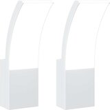  Vanjske LED zidne svjetiljke 2kom bijele od lijevanog aluminija | Eponuda.com