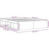  Posteljni okvir rjavi hrast 160x200 cm | Shoptok.si