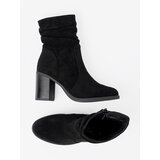 Shelvt Elegant black ankle boots with a ruffled upper | shoptok.hr