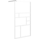 vidaXL Pregrada za tuš 115 x 195 cm sa staklom ESG bijela | shoptok.hr