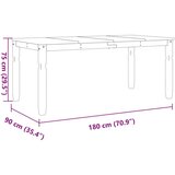  Blagovaonski stol Corona 180x90x75 cm od masivne borovine | shoptok.hr