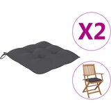 vidaXL Blazine za stole 2 kosa antracitne 40x40x7 cm blago Cene