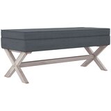  Tabure za pohranu tamnosivi 110 x 45 x 49 cm baršunasti | shoptok.hr