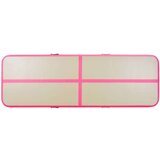  Napihljiva gimnastična preproga s tlačilko 800x100x10 cm roza | Shoptok.si