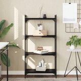  Regal za knjige s 4 razine crni 60x30x120 cm konstruirano drvo | shoptok.hr