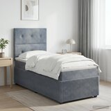  LED okvir za krevet s madracem Tamnosiva 80 x 200 cm Baršun | shoptok.hr
