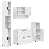  Set namještaja za kupaonicu 4 kom. Visoki sjaj bijela | Shoptok.si
