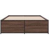 vidaXL Posteljni okvir rjav hrast 120x190 cm inženirski les in kovina, (21128838) | Shoptok.si