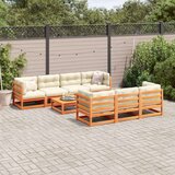  8-dijelni set vrtnih sofa voštano smeđi od masivne borovine | shoptok.hr
