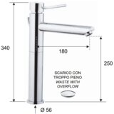 Remer minimal baterija za lavabo sa podsklopom visoka N10XL Cene