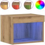  Set TV komoda s LED svjetlima Umjetnički hrast 40 x 30 x 30 cm | shoptok.hr