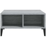 vidaXL Klubska mizica siva sonoma 60x60x30 cm iverna plošča | Shoptok.si