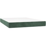  Box spring postelja z vzmetnico LED tem. zelena 140x200cm žamet | Shoptok.si